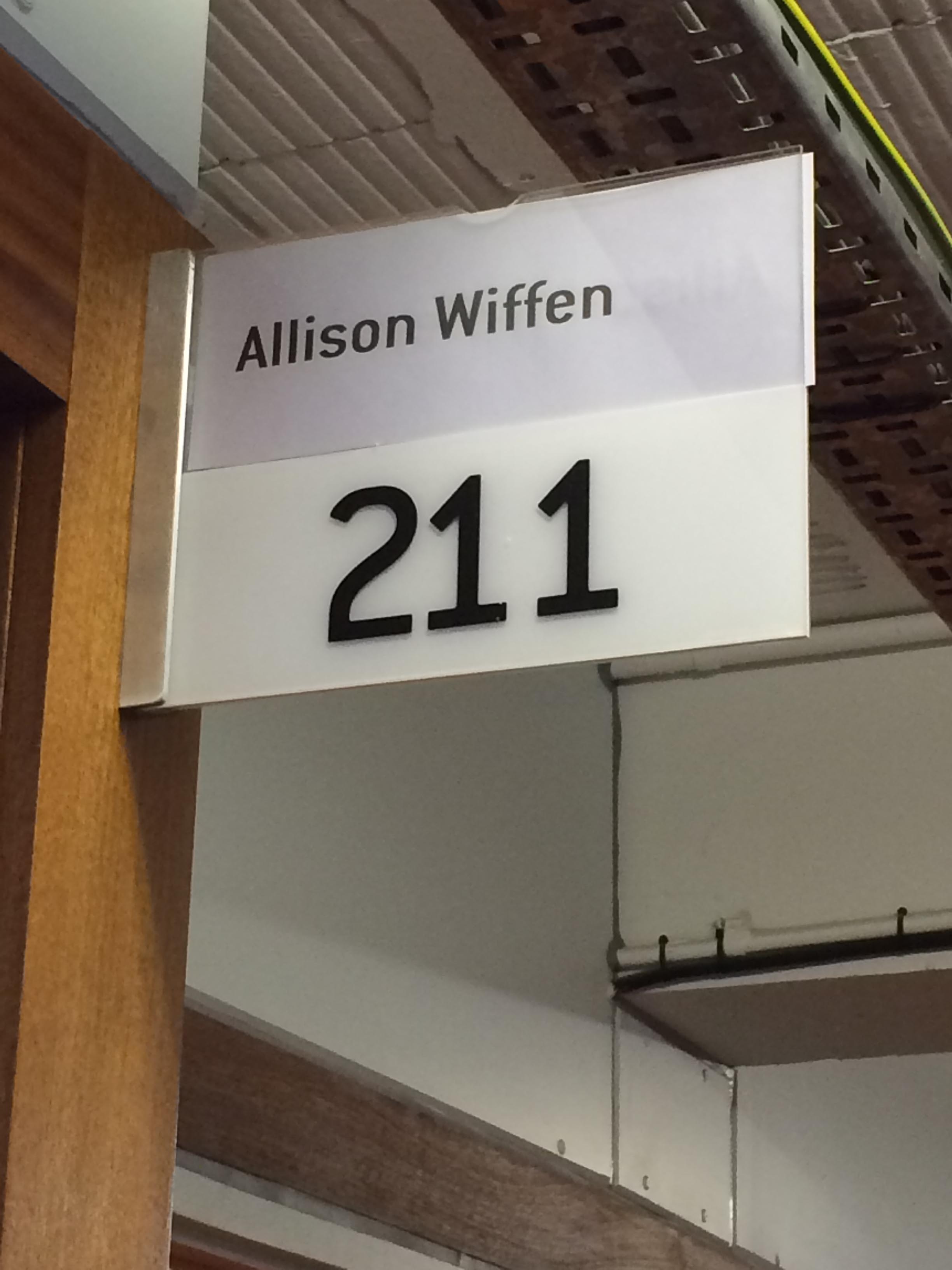 Allison Wiffen Ceramics cockpit room number